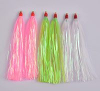 Leurre de pêche en Mylar de 4,1 pouces avec queue scintillante pour montages de fluke, pour la pêche en eau salée et la pêche à la mouche