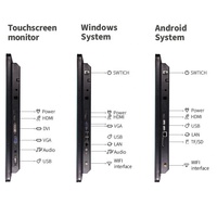 Écran LCD industriel 15.6 17.3 27 pouces à cadre ouvert 1920x1080 moniteur à écran tactile android sans ventilateur 700 nits tout en un pc