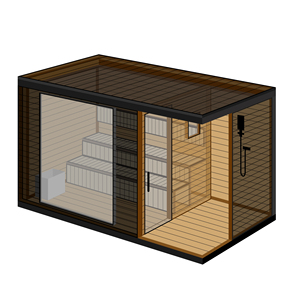 חדר אינפרא אדום/סאונה חיצוני מודרני יכול לעבור בחופשיות בין מצבים יבשים ורטובים כדי לענות על הצרכים השונים של כל המשפחה - Product Image 6