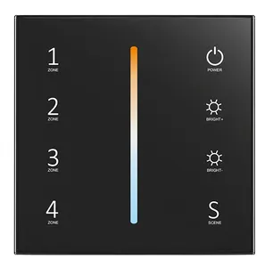 Skydance T22 4 Zone RF CCT senza fili pannello di scena interruttore di vetro touch led dimmer parete telecomando per smart home led dimmer