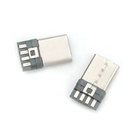 TYPE-C 8핀 수형 납땜 커넥터 PCB용 USB C 타입 수 커넥터