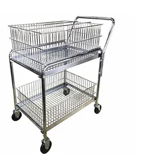 Carrito de compras plegable de hierro negro, proveedor a walmart