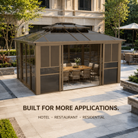 Pergola en aluminium pour jardin avec configuration en kit, idéale pour les espaces de jardin et de terrasse, prenant en charge les commandes de projets personnalisés pour l'exportation