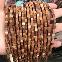 Perles carrées lisses 4*4mm en agate, jade, quartz, perles carrées en vrac pour la fabrication de bijoux, vente en gros