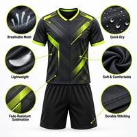 Maillots de football personnalisés unisexes, maillots de soccer respirants et à séchage rapide pour les clubs
