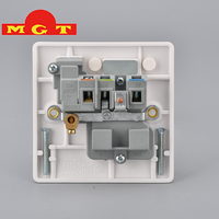 Enchufe con Interruptor Estándar del Reino Unido de 13A con Indicador de Neón, para Hogar, Hotel, Oficina, Proyectos, Enchufes Eléctricos