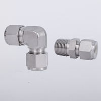 NAI LOK 316 SS 45 Degree Union Female Elbow 6mm Tube X 1/4 Female NPT Stainless Steel Compression Fitting for Instrumentation
