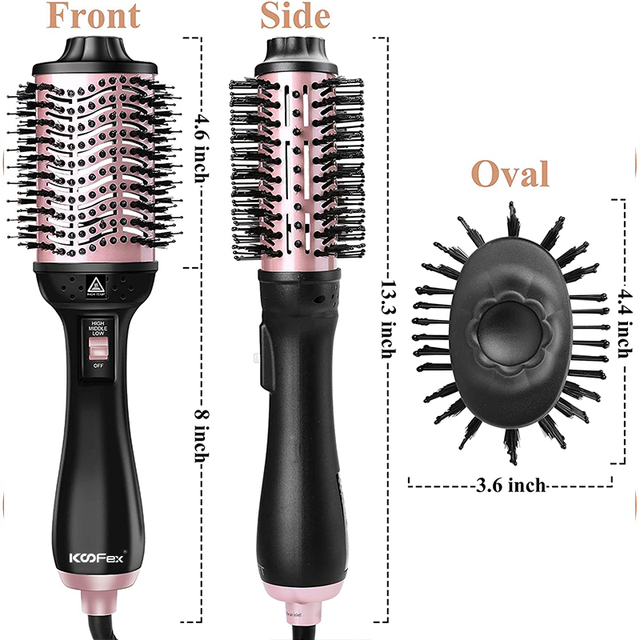 One Step Hair Dryer Volumizer Hot Air Dryer Brush and Styler Salon Negative Ion Ceramic Electric Straightening Blow Dryer Brush