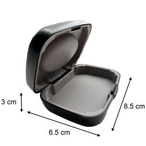 Boîte de rangement pratique pour aides auditives, noir et blanc, en ABS, HappyHearing, kits BTE/CIC/FP, étui de transport pour aides auditives - Product Image 2