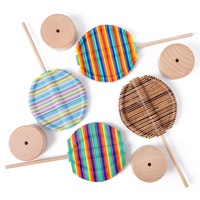 Bâtonnet de sucette en bois en forme de feuille, rotatif en spirale, anti-stress, décompression, jouets sensoriels pour besoins spéciaux, décoration de la maison
