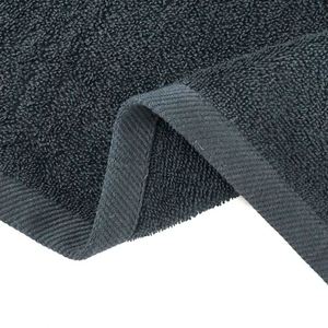 For Cotton Jacquard <b>Towel</b> Medium <b>Black</b>/<b>White</b> TW2000-010 - Product Image 3