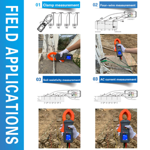 Testeur de résistance au sol FUZRR ES3022F pour testeur de terre, précision de 2 %, courant 0-35A, tension 600V, pour la résistivité du sol - Product Image 4