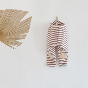 Leggings unisex de algodón con estampado geométrico de otoño <span class=keywords><strong>para</strong></span> niños pequeños, bonitos pantalones a rayas con parche <span class=keywords><strong>para</strong></span> bebé, Moda de Primavera que combina con todo - Product Image 3