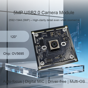 Module de caméra USB2.0 5MP OV5695 2K AF MF DMIC 120DFOV sans pilote pour la reconnaissance faciale en intérieur - Product Image 1