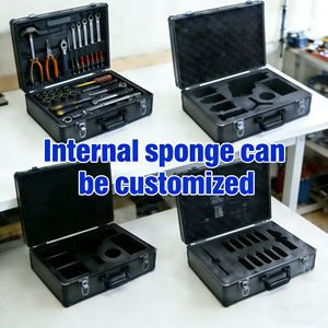 Koper Aluminium Keras Beroda Khusus untuk Transportasi Peralatan, Kotak Pembawa Alat Instrumen Aluminium yang Tahan Lama dengan Busa - Product Image 2