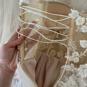 <strong>Corsetry</strong> Support <strong>Mesh</strong> Fabric 100% Nylon 30GSM Non Stretch for Bridal Bodice Foundation Applique Backing - Product Image 6