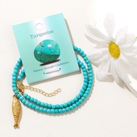 Collier sirène pour femme, cadeau d'anniversaire, blanc, réglable, avec fermoir mousqueton, perles d'Amazonite et perles abacus