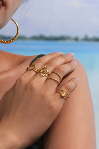 Anelli in Acciaio Inossidabile alla Moda in Diversi Stili, Set di Anelli Delicati Placcati in <span class=keywords><strong>Oro</strong></span> 18K a Forma di Cuore, Gioielli per Dita Antiruggine - Product Image 2