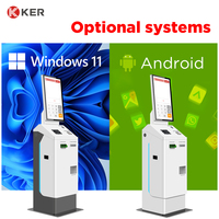 Kios Pembayaran Tunai Layanan Mandiri KER, Mesin Penukaran Mata Uang, Dispenser Kartu Check-in Hotel, SDK, Tipe Lantai, Android/Windows