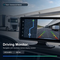 Monitor LCD Táctil Capacitivo para Automóvil, Android 10.1 Pulgadas, para Cámara de Visión Trasera AV USB, Pantalla para Tablero, OEM