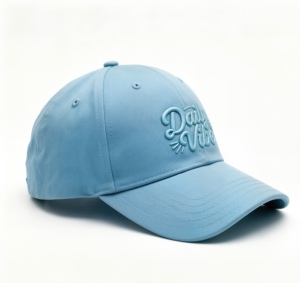 Custom Embroidery <b>Baseball</b> <b>Cap</b> Solid Light Blue Cotton Dad Hat Unisex Adjustable Curved Brim <b>Cap</b> for Casual Streetwear - Product Image 2