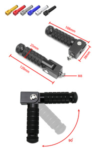 Tùy chỉnh điều chỉnh M8 Hợp kim nhôm sửa đổi bàn đạp phía sau chân chốt cho xe máy CNC chân PEG - Product Image 2