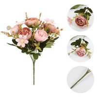 Fleurs de pivoines artificielles en soie, bouquet de pivoines artificielles pour vase, arrangements floraux, décoration de mariage, décoration de table à domicile