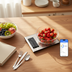 <span class=keywords><strong>Balance</strong></span> de cuisine intelligente populaire en acier inoxydable avec application d'information calorique, calculateur nutritionnel intégré - Product Image 1