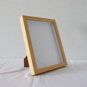 Cornice a scatola profonda 2 cm in <span class=keywords><strong>legno</strong></span> di teak colorato, per regalo con pampas artificiali - Product Image 2