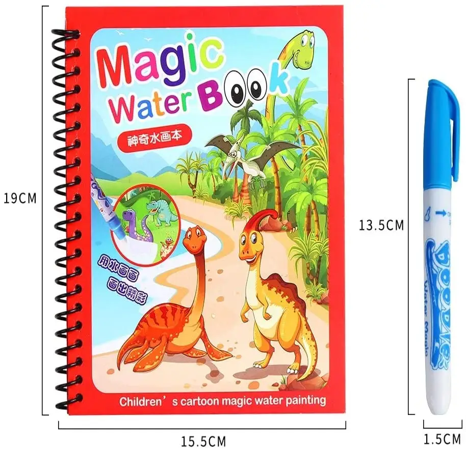 Sensory Early Education Montessori Toys for Kids Birthday Gift Reusable Drawing Book Magic Water Coloring Book with Magic Pen