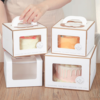 Boîte cadeau de Noël personnalisée pour pâtisseries, mousses et desserts de fêtes – Emballage jetable pour gâteaux de Noël à emporter