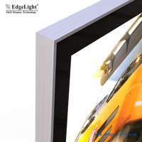 Boîte lumineuse LED ultra-mince magnétique à angle droit, simple face, en alliage d'aluminium, pour ascenseurs, métros, centres commerciaux, publicité murale