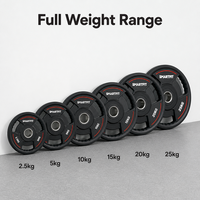 SMARTFIT Plaque de poids professionnelle en polyuréthane pour haltères, idéale pour la musculation, le powerlifting et la salle de sport