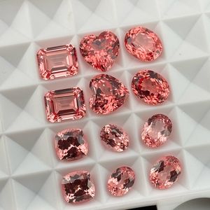 <span class=keywords><strong>Gemme</strong></span> HQ 5-12mm e 5x7mm - 10x12mm <span class=keywords><strong>Pietre</strong></span> Pappalacha Rosa Alba, Taglio Cuscino Ovale Smeraldo Cuore, <span class=keywords><strong>Gemme</strong></span> Pappalacha Coltivate in Laboratorio - Product Image 5