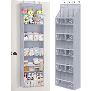 Organizador de Zapatos Plegable de Tela con 17 Bolsillos para el Hogar, Bolsillos Grandes para Colgar sobre la Puerta, para Armario o Sala de Estar - Product Image 2