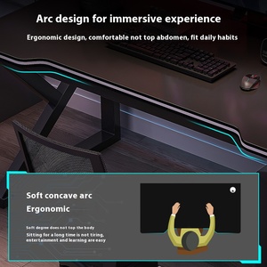 Gran oferta, escritorio de juegos negro de esquina grande, Metal de madera duradero con altura ajustable para uso en el dormitorio de los jugadores de Esports - Product Image 3