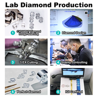 Diamante Cultivado en Laboratorio con Corte Excelente, Color E, HPHT CVD VVS VS, 1CT 1.5CT 2CT 3CT 4CT, Sintético, Certificado IGI
