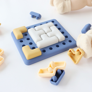 2024 mới đến trẻ em Đồ chơi giáo dục silicon BPA cấp thực phẩm miễn phí Silicone tùy chỉnh câu đố pentominoes Silicone khối câu đố - Product Image 6