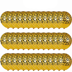 Golden Leopard Print Latex <b>Balloons</b> Round Party <b>Decor</b> Set for Celebrations 12inch - Product Image 5