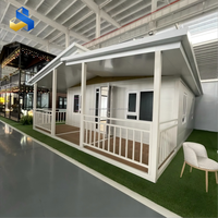 Maison Modulaire Pliable 20ft 40ft, Maisons Conteneurs Préfabriquées Mobiles, Mini-Maisons 2-3 Chambres, Maison Conteneur Extensible de Luxe