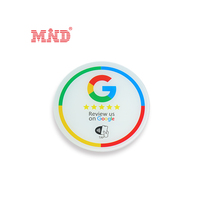 Plaques NFC variables en acrylique acrylique Google QR Code Google Review Tag NTAG 213 Card