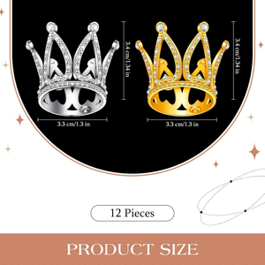 Adorno de Pastel con Corona de Perlas para Decoración de Fiestas de Cumpleaños, Tiara Semicircular para Niños y Adultos - Product Image 6