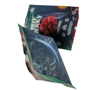 Sachet refermable sous vide réutilisable avec logo personnalisé, en matériau PET, pour en-cas, viande séchée, impression en gravure, sachet pour en-cas, viande séchée - Product Image 5