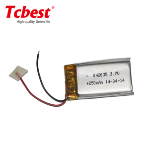 Polymer TC402035 li-polímero Rechargeable battery <span class=keywords><strong>3</strong></span>,7 v with 250mAh - Product Image 3