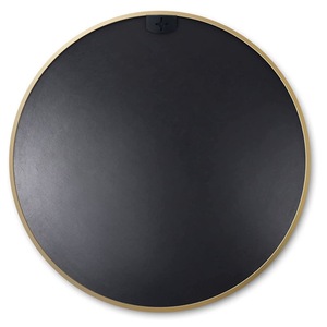 Gold 20 Inch Round Metal Wall Mirror Bathroom Decor - Product Image 4