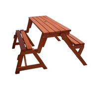 Ensemble de table et de bancs de pique-nique pliants en bois, meubles de jardin pour le camping en plein air, imperméables, anti-corrosion, utilisables par tous les temps