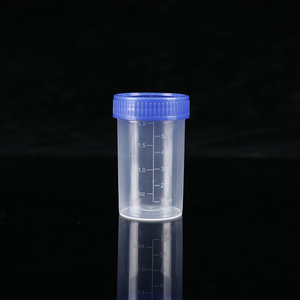 Vaso de plástico desechable de 120 ml con tapa de rosca para la recolección de orina y heces - Product Image 2