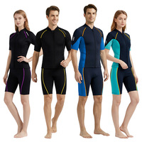 Combinaison de plongée thermique en néoprène SCR 15 mm pour femmes et hommes, ensemble deux pièces à manches courtes et shorts pour la plongée avec tuba et le surf