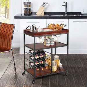 Chariot portable multifonctionnel pour usage domestique, chariot alimentaire créatif transfrontalier, chariot de livraison de repas commercial personnalisable pour hôtels - Product Image 1