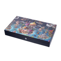 Boîte cadeau rectangulaire en MDF imprimée sur mesure, boîte de rangement de luxe pour sachets de thé, boîte d'emballage pour dattes du Ramadan et chocolats, OEM ODM